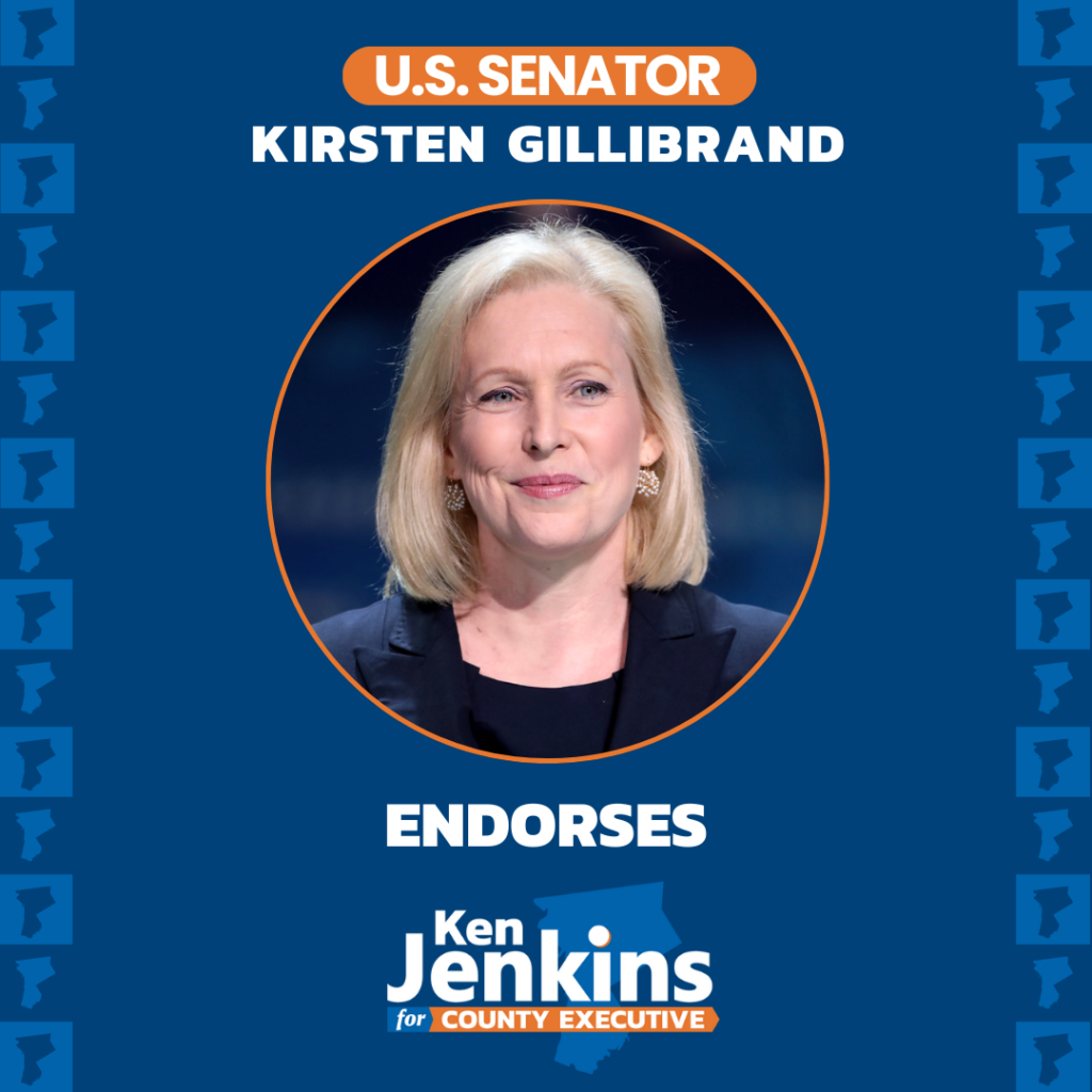 Senator Gillibrand Endorses Democrat Ken Jenkins For Westchester County Executive 1 Kirsten Gillibrand graphic